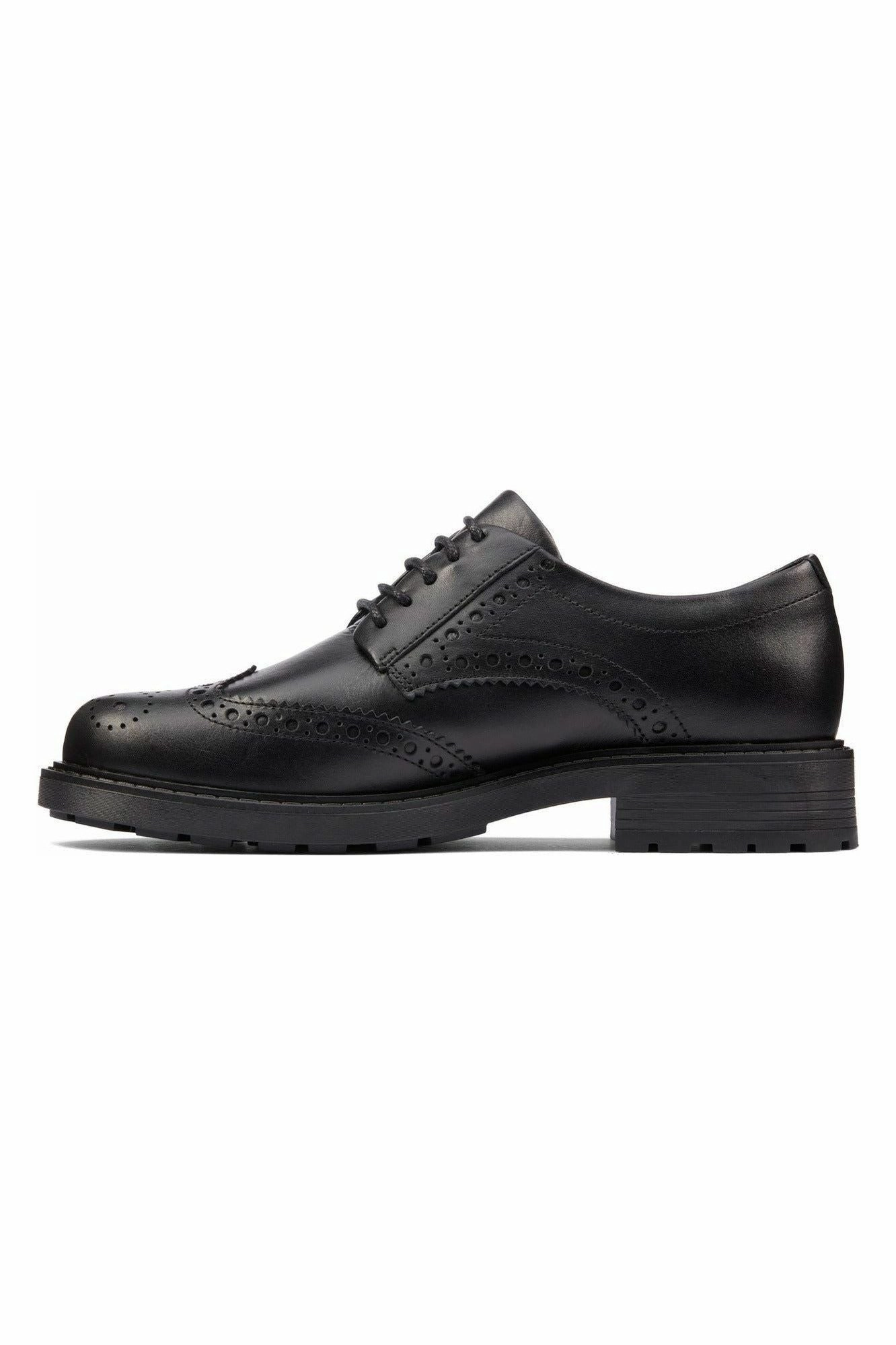 John White Shoes Brogues Clarks Orinoco2 Limit Black Leather
