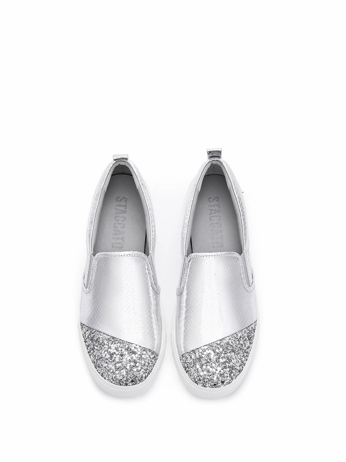 Silver glittering Slip On Sneakers Benefits Of Slip On Sneakers