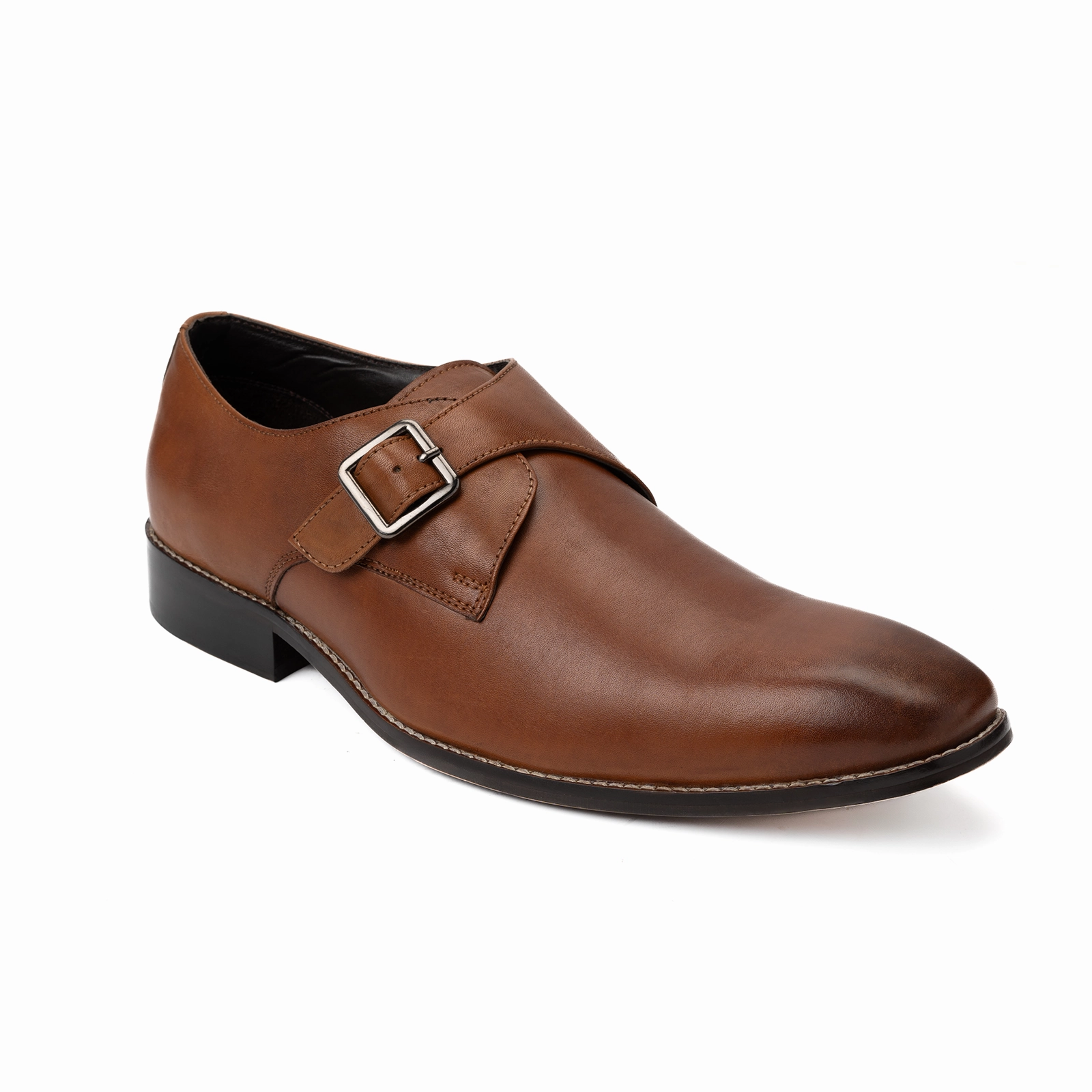 Single strap formal monk shoes Full Brogue