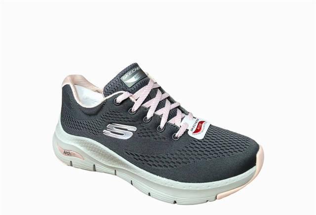 Cheapest On Running Shoes Skechers scarpa sneakers da donna Arch Fit Big Appeal 149057/GYPK grigio-rosa