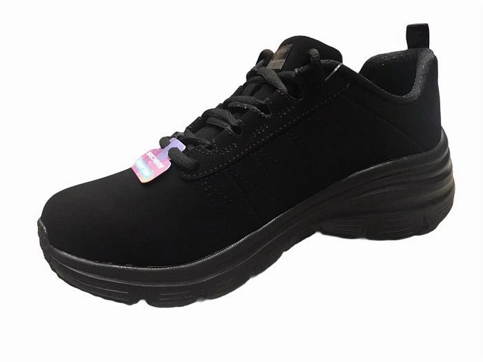 Running Shoes San Antonio Skechers scarpa sneakers da donna Fashion Fit True Feels 88888366 BBK nero