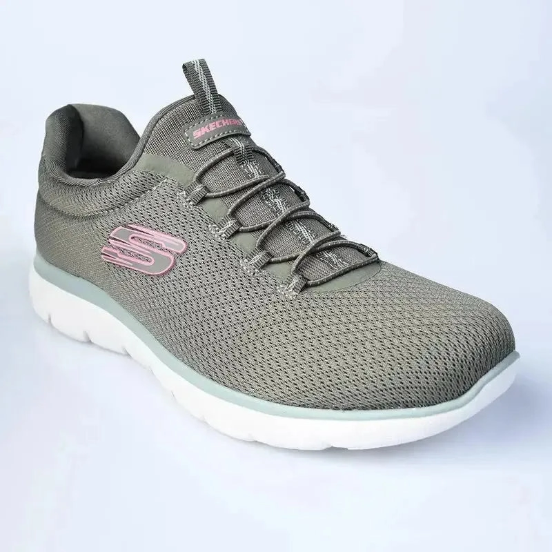 Grand National Slip Ons Skechers Summits Slip On Sneaker - Olive