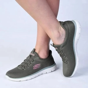 Slip On Boots Slip On Skechers Summits Slip On Sneaker - Olive