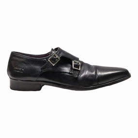 Brogan And Hesketh Formal Wear MELVIN & HAMILTON Monk Shoes Black Leather Mens UK 8
