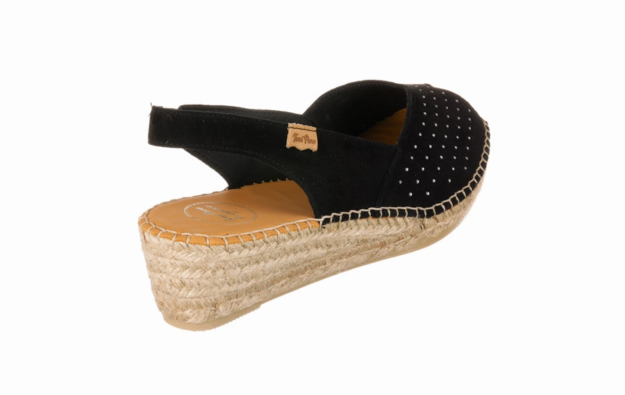 Tp Pineapple Black Mary Jane Flat Platform Shoes