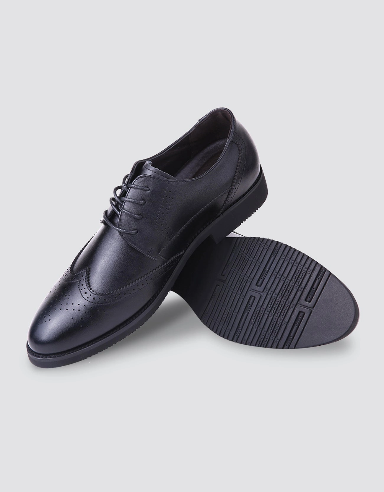 Grey Wingtip Oxfords Speckled Wingtip Oxford Dress Shoes