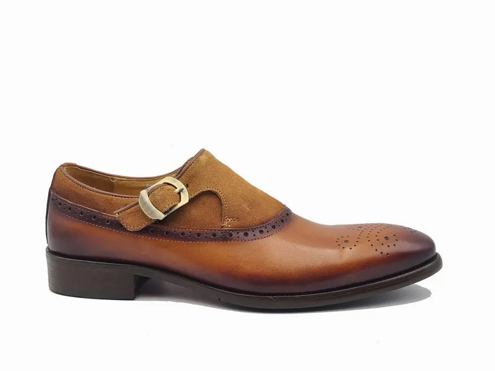 Down East Brogue Sling Style Single Monk Loafer