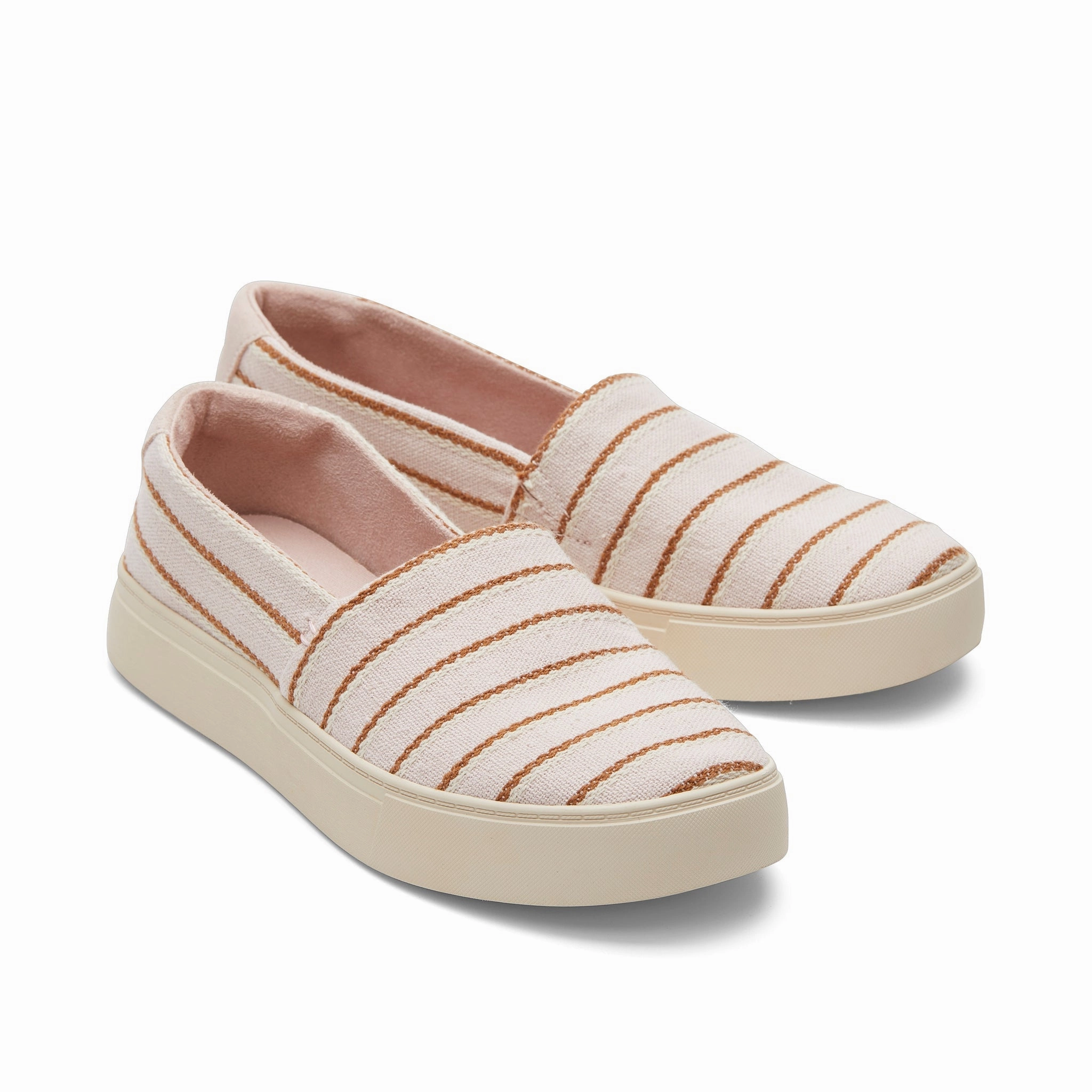 Wedge Slip On Boots Womens Kameron Pink Stripes Slip On Sneaker