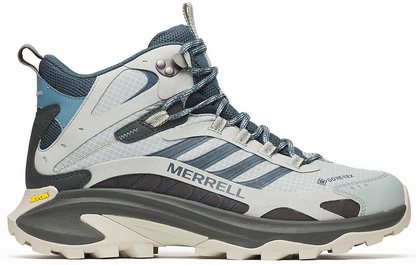 Merrell Moab Speed 2 Mid GORE-TEX Mens Walking Boots - Grey Sleek Hiking Shoes