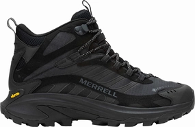 Best Casual Hiking Shoes Merrell Moab Speed 2 Mid GORE-TEX Mens Walking Boots - Black