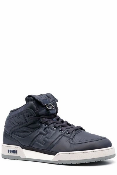 FENDI MATCH HIGH TOPS: TEXTURED CANVAS/LEATHER Casual Shoes That Are Good For Your Feet