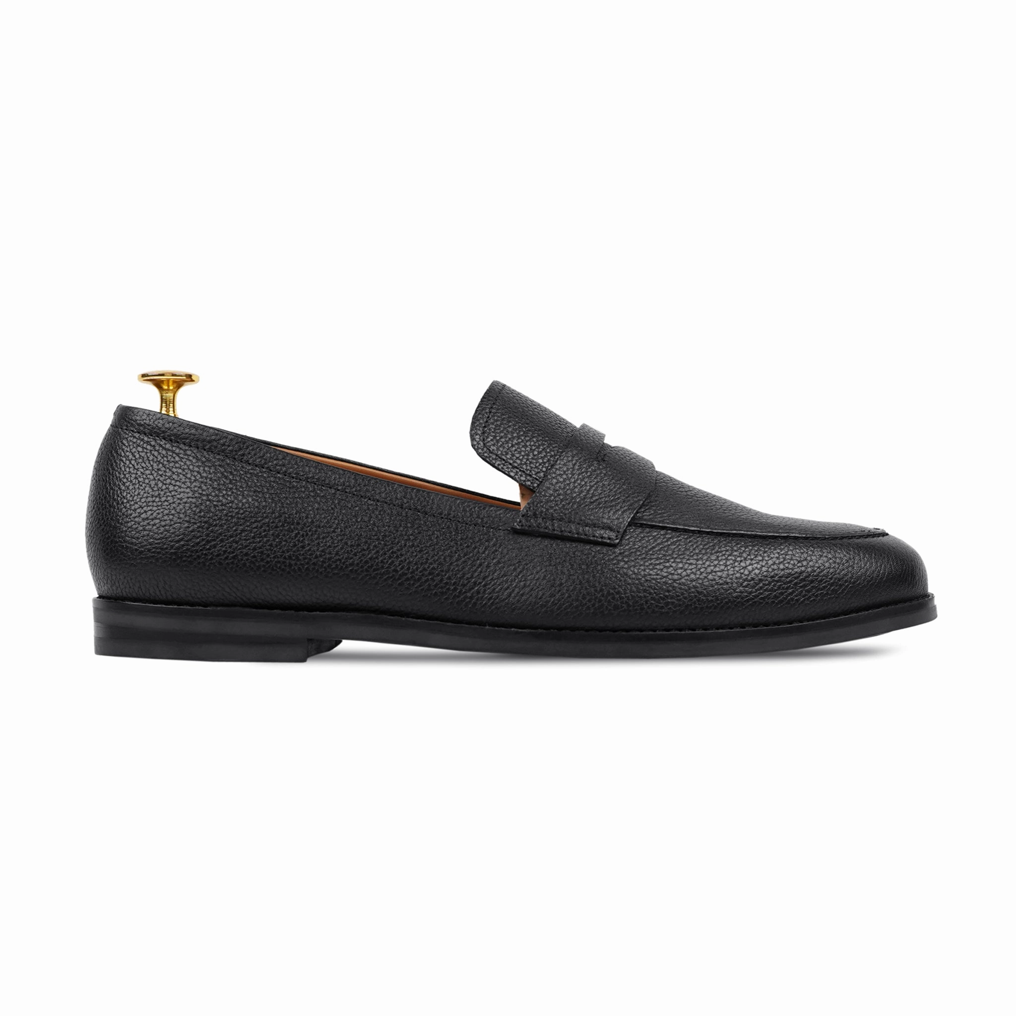 Smeaton - Men's Black Pebble Grain Leather Loafer Birdies Loafers