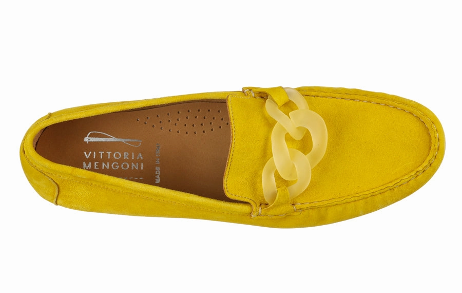 Suede Loafers Casual Vm Egg Yellow
