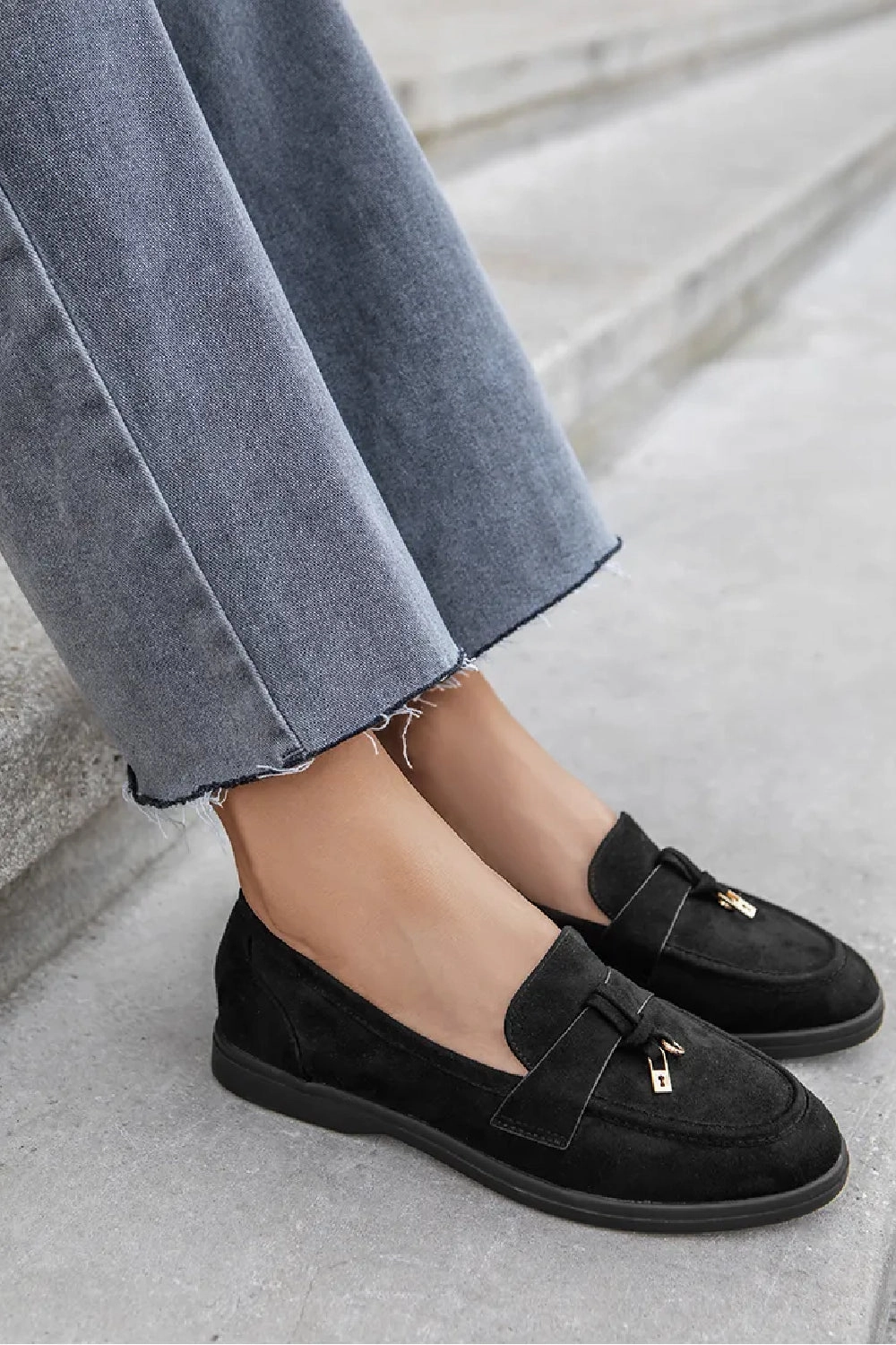 Mary Jane Shoes Deals BLACK SUEDE SUMMER DESIGNER LOAFERS SHOES MOCCASINS