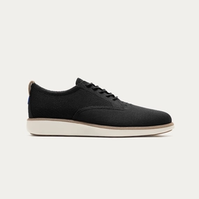 The Oxford - Black Moretti Ashland Ii Knit Wingtip Oxfords