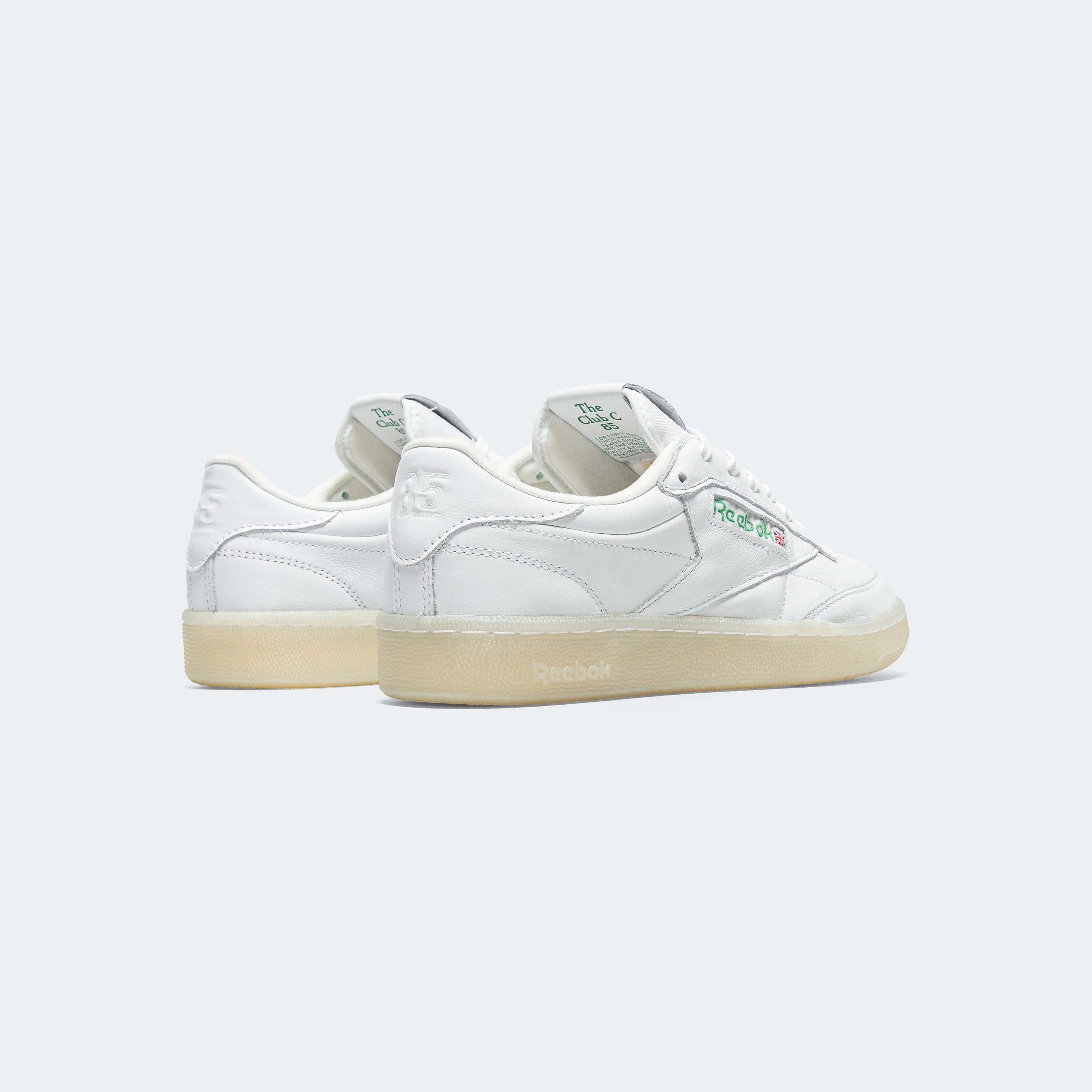 Adidas Wide Tennis Shoes Club C 85 Vintage - White/Glen Green/Vector Red