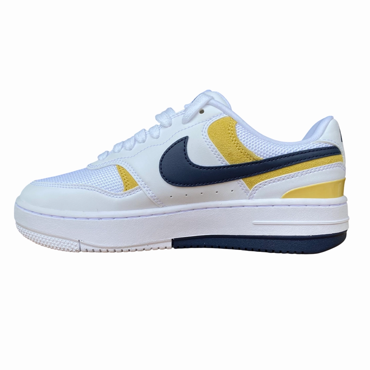Nike HJ5997-101 Gamma Force Bianco-Giallo - Sneakers Donna Platform Nike Crossover Shoes