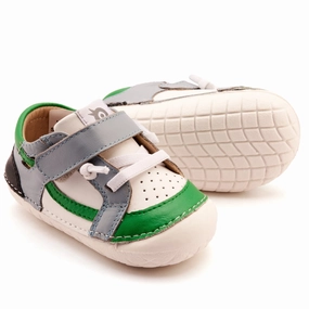 Old Soles Boy's Windy Pave Casual Shoes - Snow / Dusty Blue / Neon Green / Black Boots With Snow Spikes