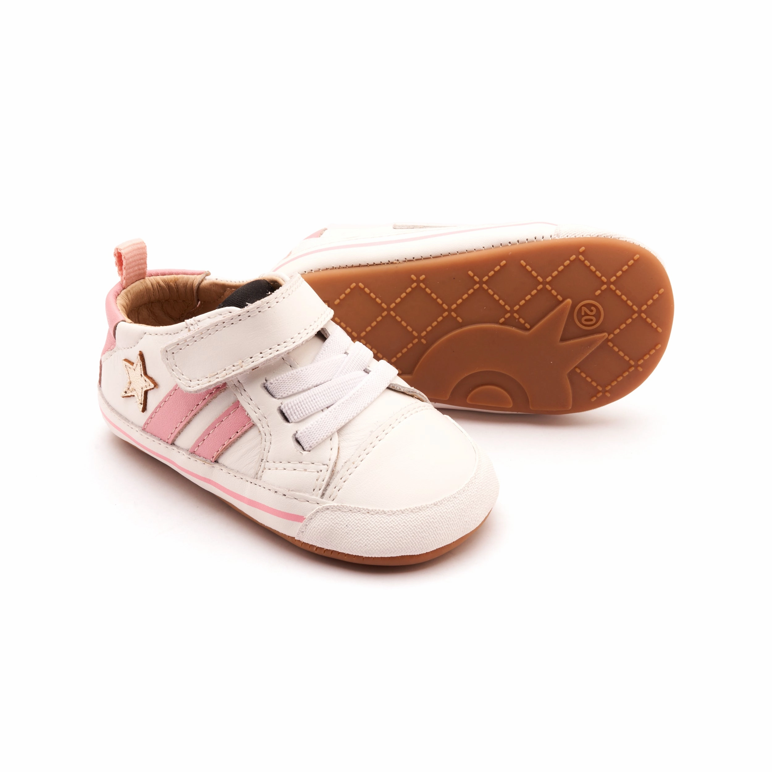 Old Soles Girl's Wos Baby Casual Shoes - Snow / Gold / Pearlised Pink Spirale Snow Boots