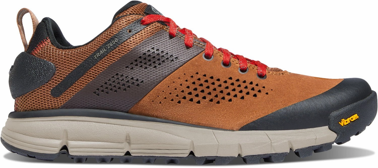 Closed Toe Hiking Shoes Danner Womens Trail 2650 3in Brown/Red Suede Hiking Shoes