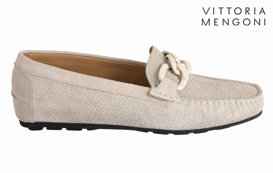 Vm Link Ivory Sling Back Loafers