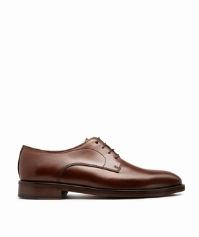 Soft Leather Shoes Derby LUCIO Marron Clair