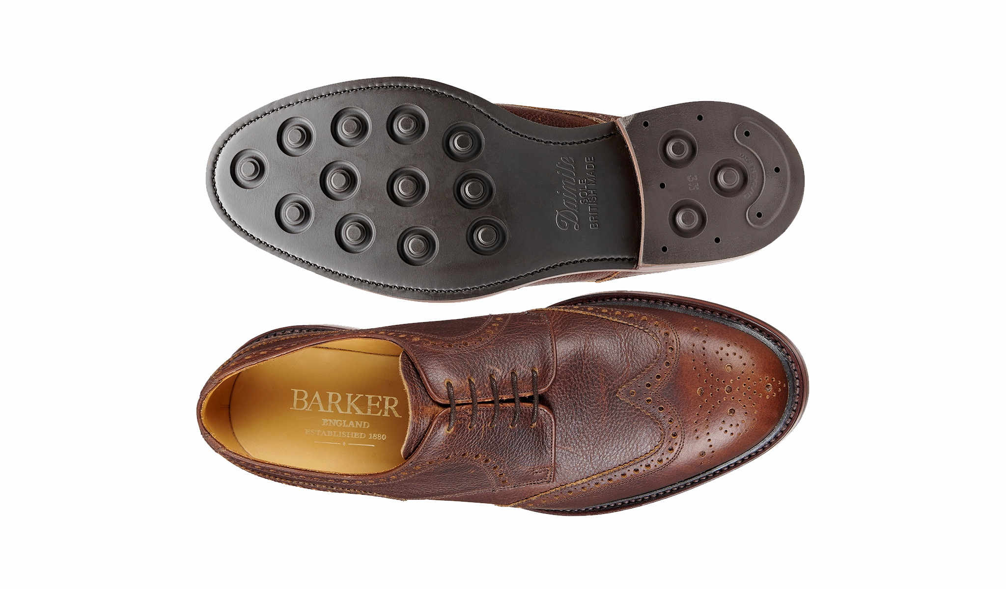 Brown Brogues With Grey Suit Kelmarsh - Ansiao Brown