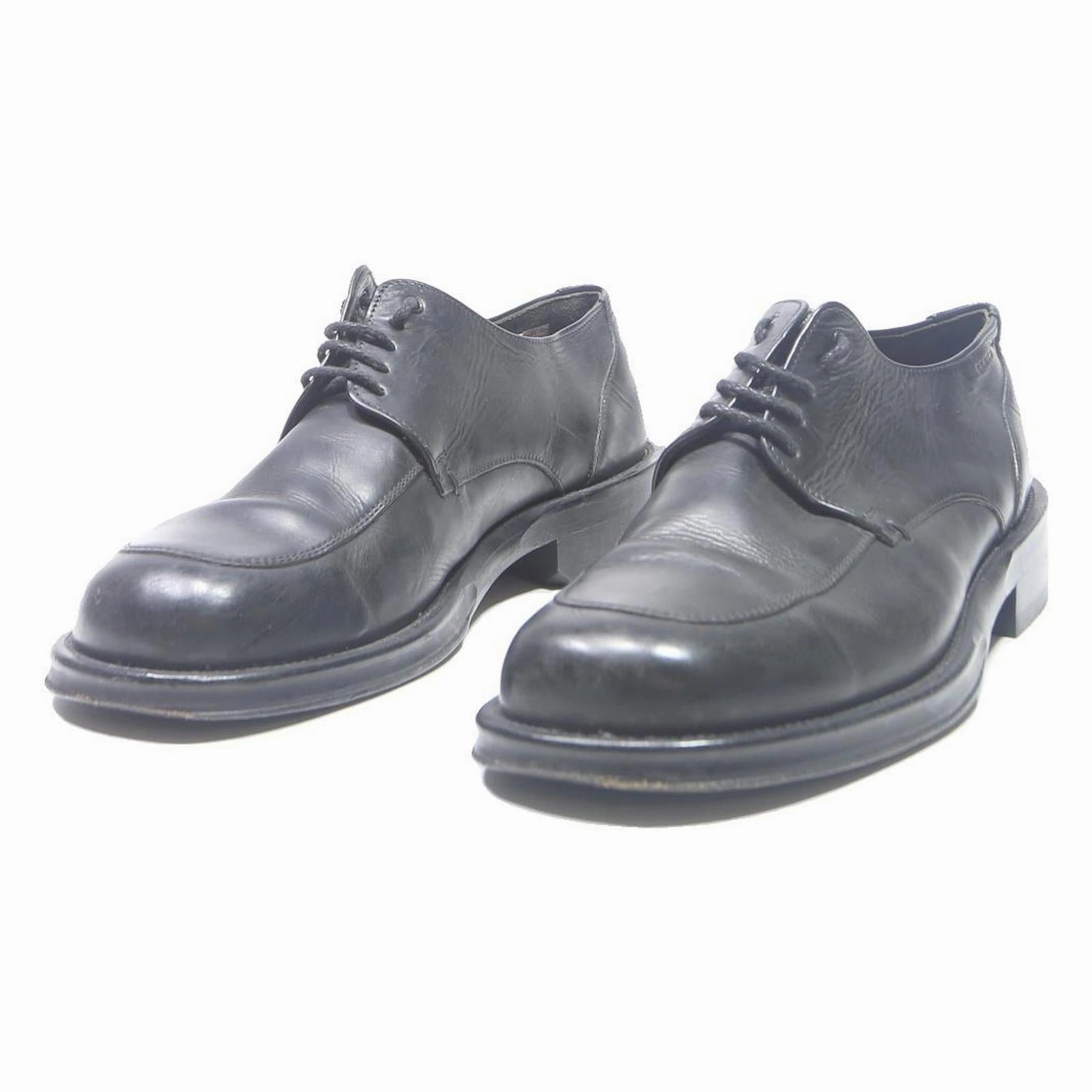 LLOYD Mens Black Leather Derby Shoes UK 7.5 Classic Formal Footwear Fusion Moc Toe Lace Up Shoes