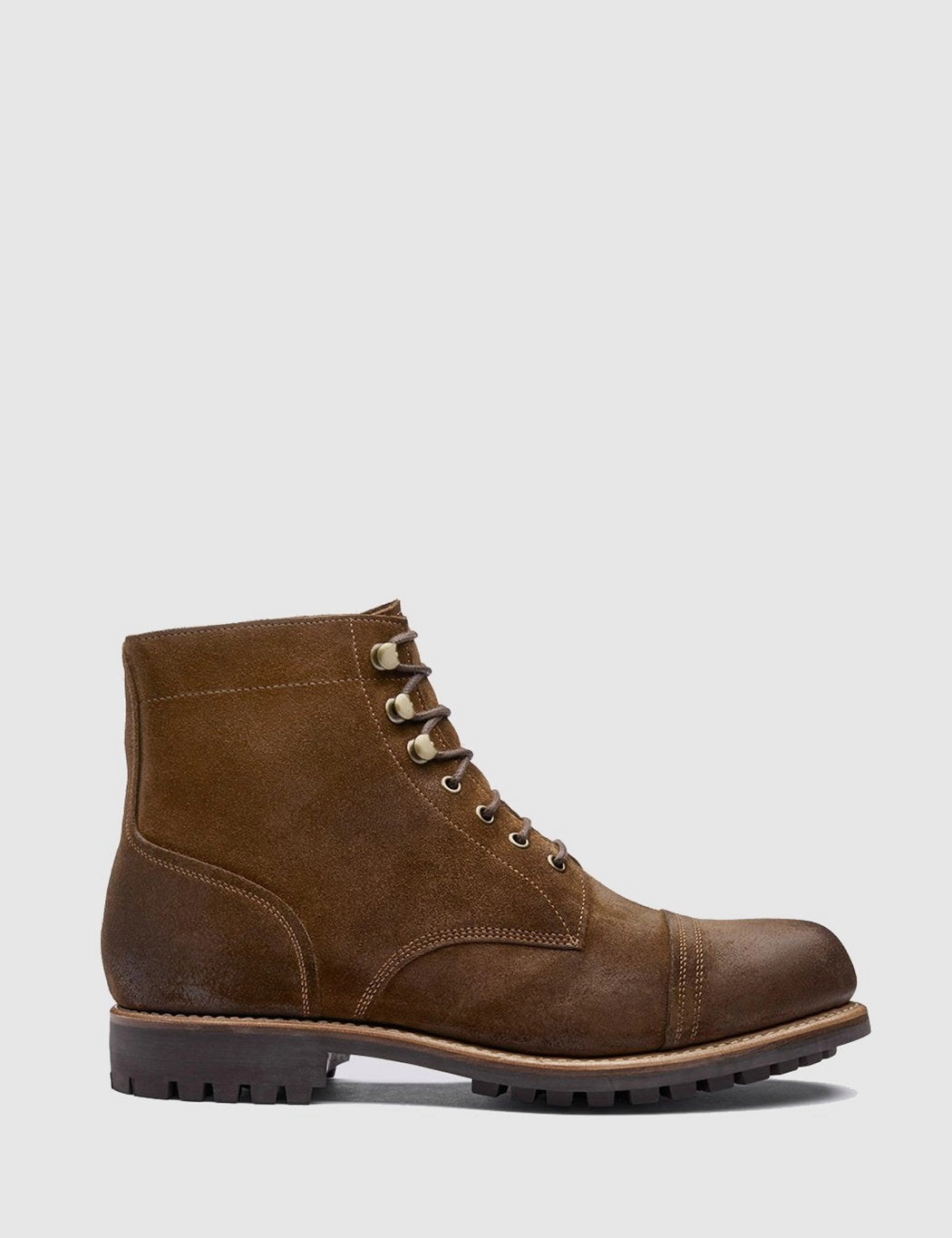 Grenson Radley Suede Boot - Snuff Brown Sas Lace Up Shoes