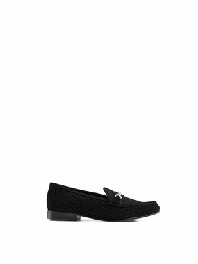 Lifestride Shoes Loafers Quilted Apsley - Black Suede