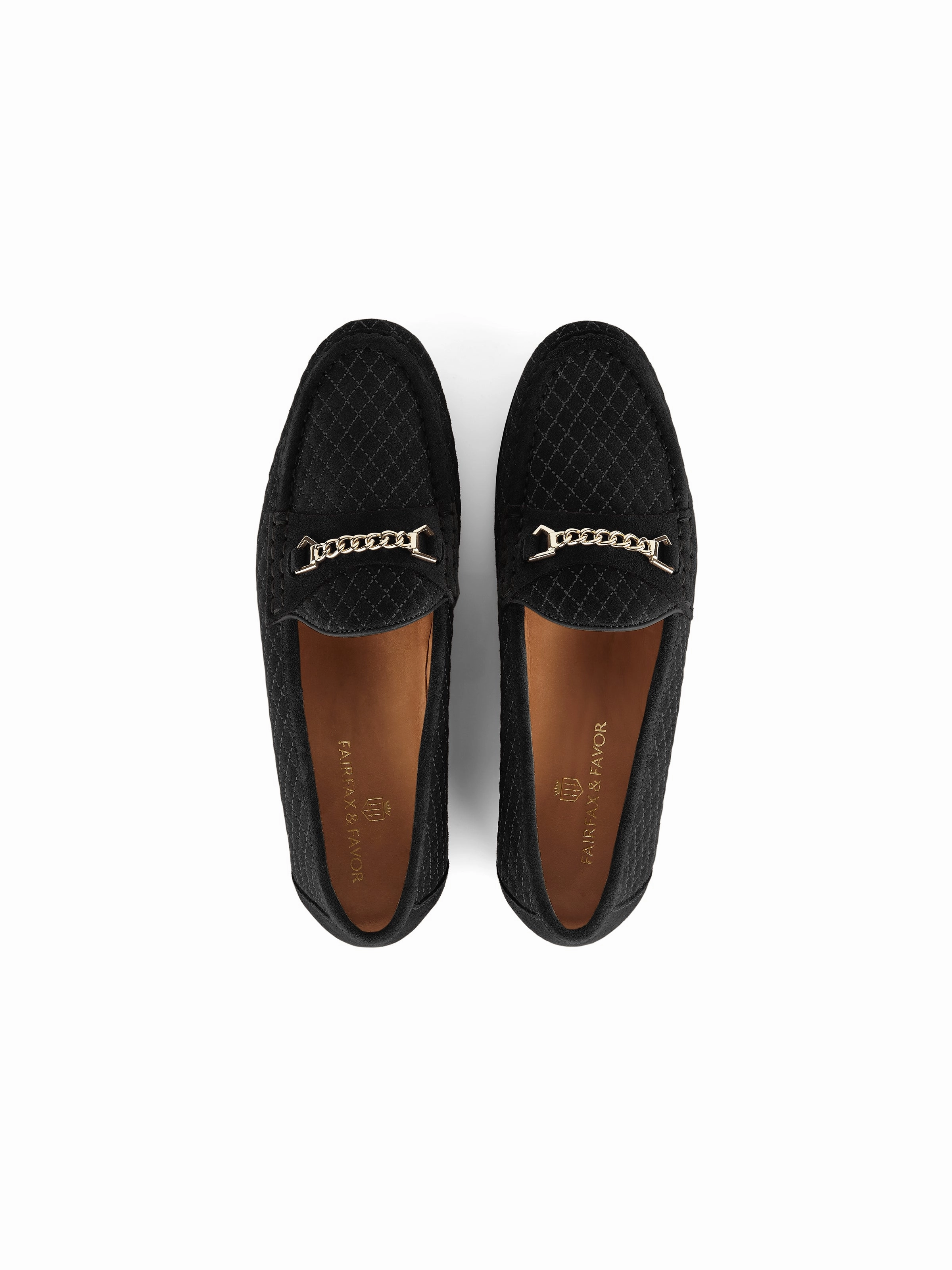 Quilted Apsley - Black Suede Loq Loafers