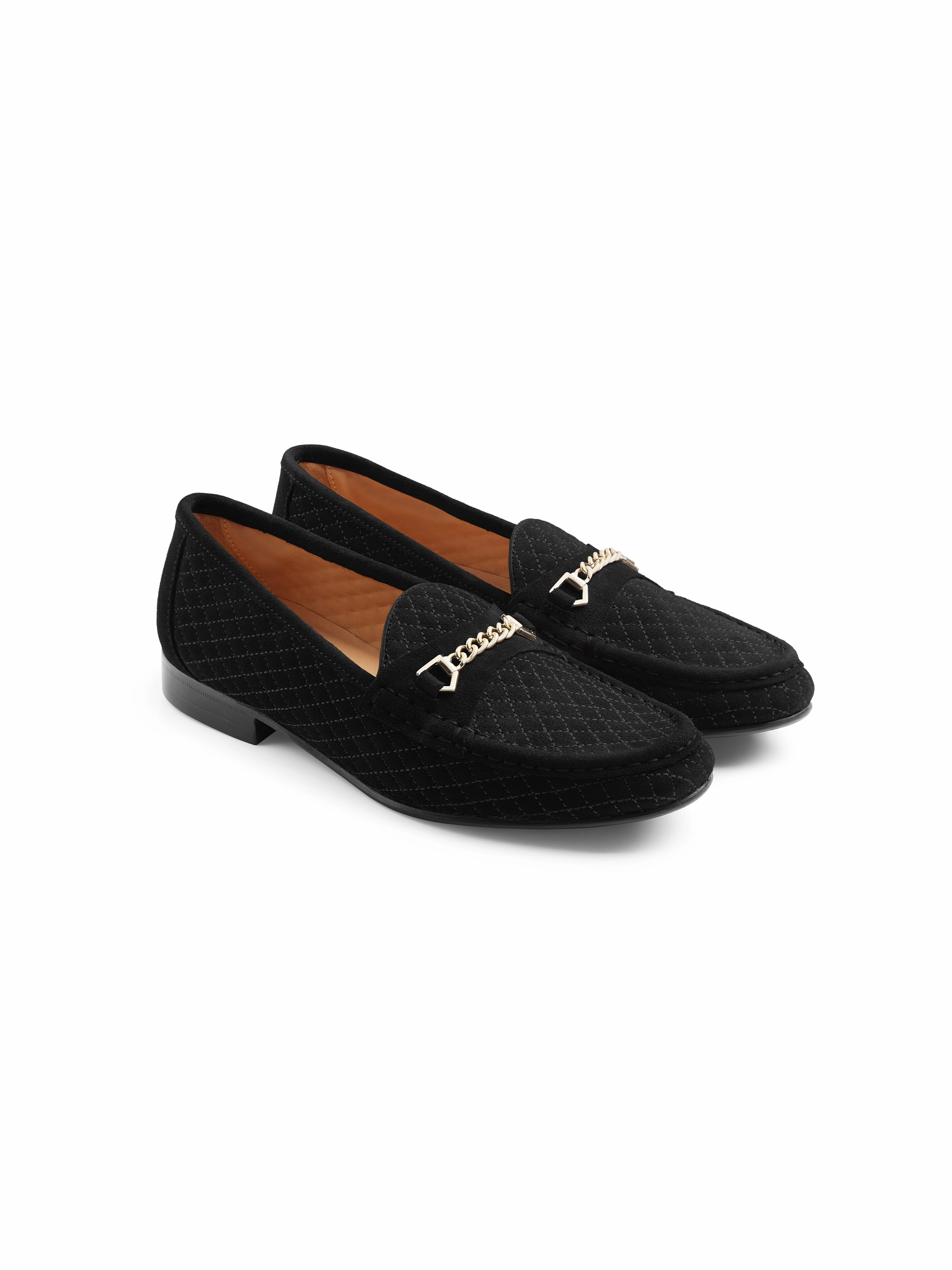 Quilted Apsley - Black Suede Earth Spirit Loafers