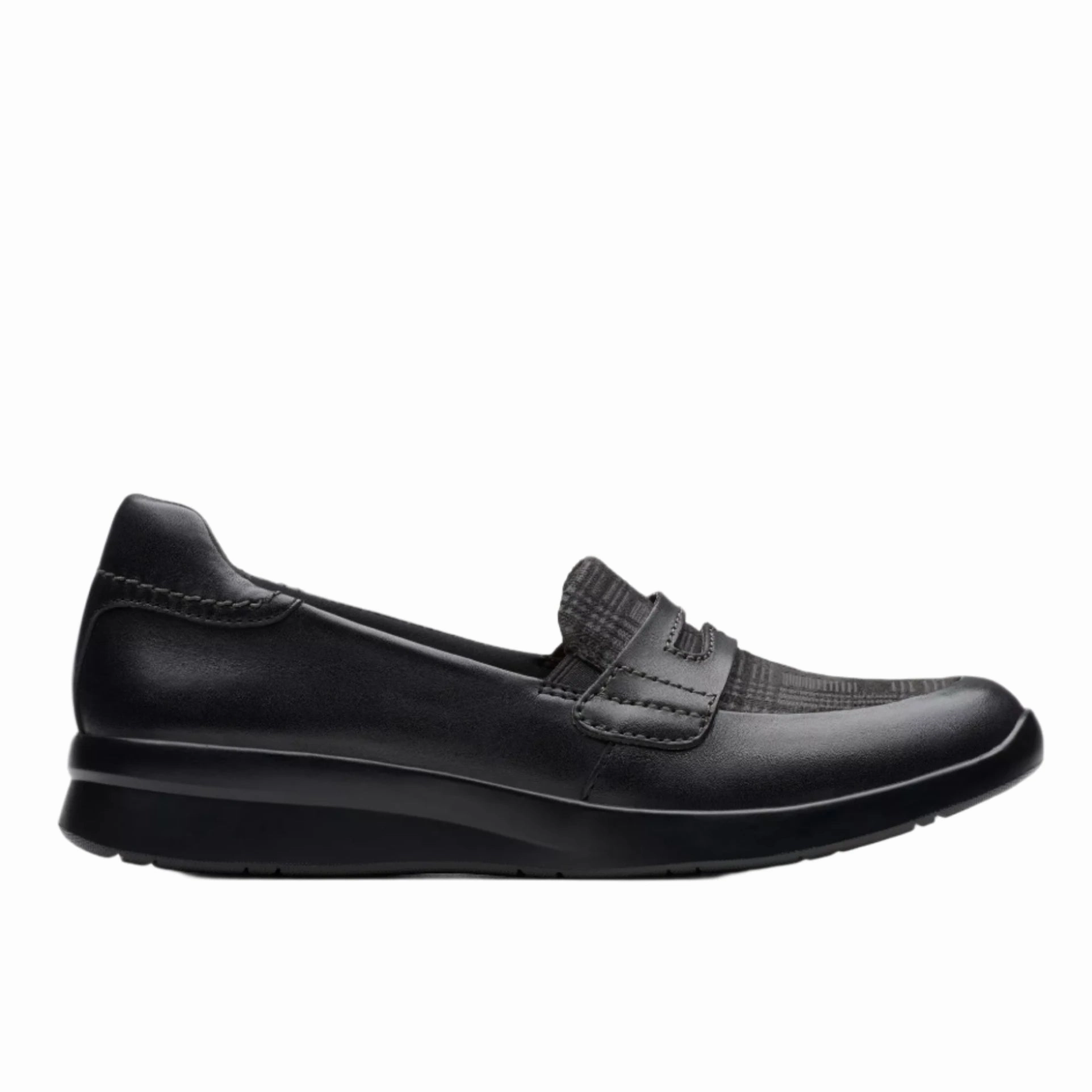 Clarks Women's Ellowyn Penny Loafer - Black Barefoot Shoes Loafers