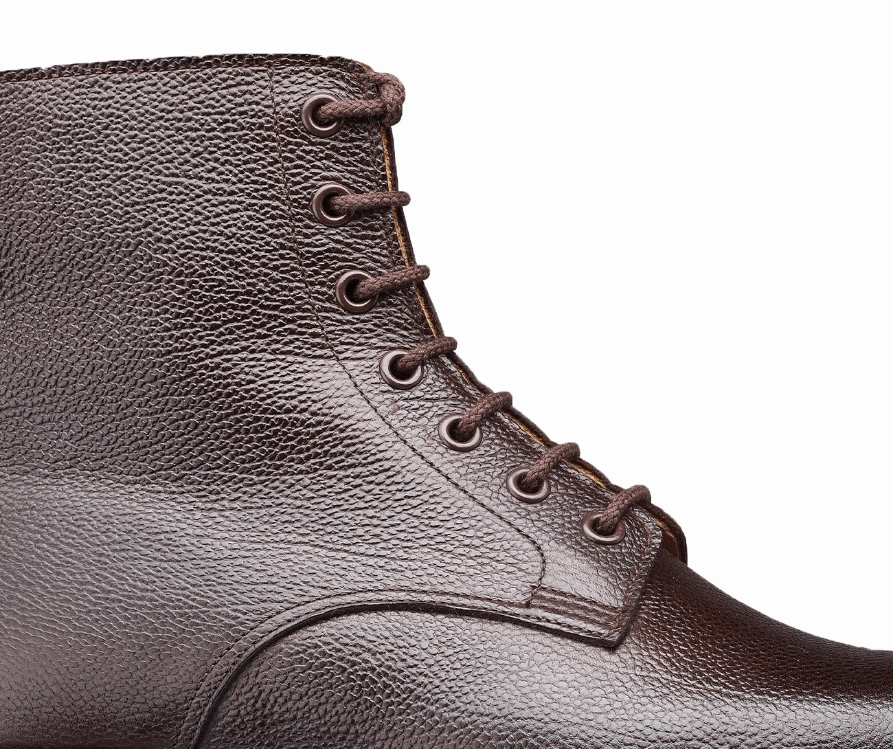 Mia Truffle Angus Grain Extra Wide Lace Up Shoes