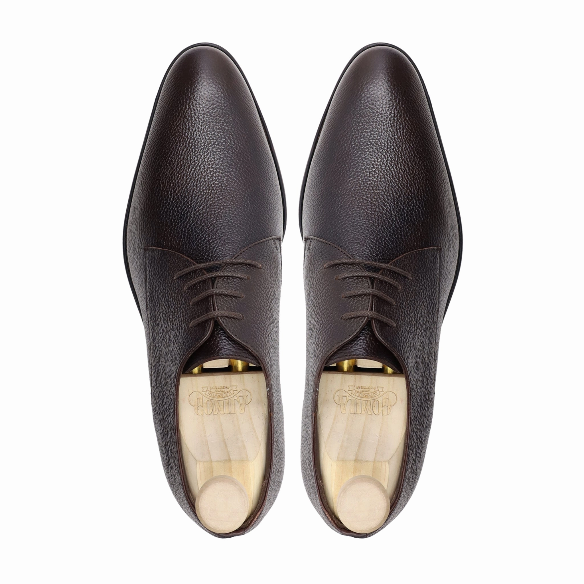 Lace-up Zappos Shoes Hofsud - Men's Dark Brown Pebble Grain Leather Derby Shoe