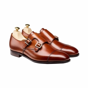 Leather Oxford Brogue Shoes Ruby Chestnut Burnished Calf