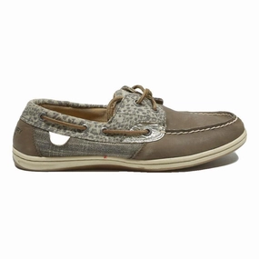 Casual But Dressy Shoes SPERRY Authentic Original Womens Boat Shoes Taupe Canvas UK 7 Casual Lightweight