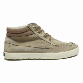 Leather Casual Shoes Without Laces SPERRY Crest Vibe Mens Ankle Boots Beige Canvas UK 11 Casual Comfort Durable