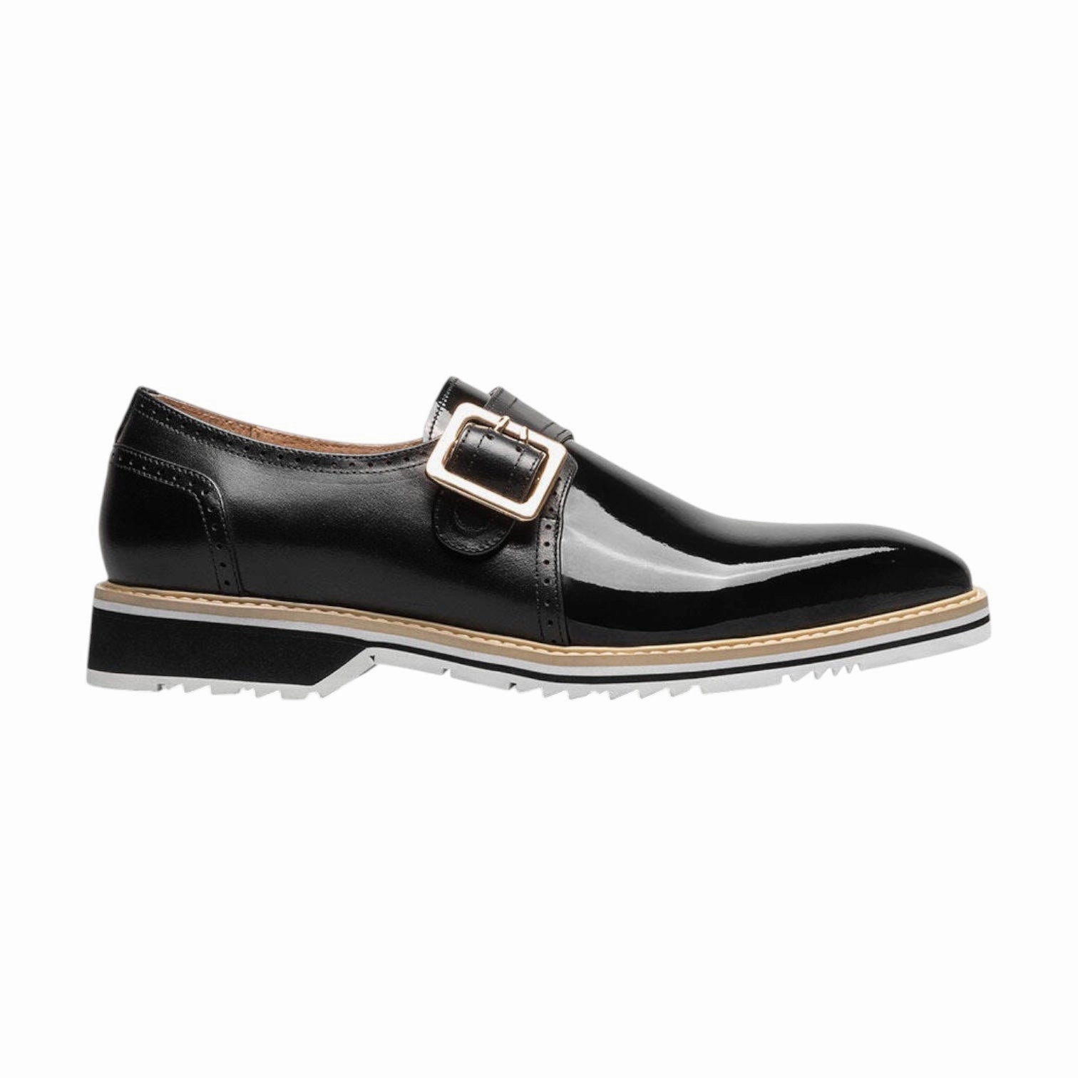 STACY ADAMS: Bartram Monk Strap 25724 Beckett Brogues
