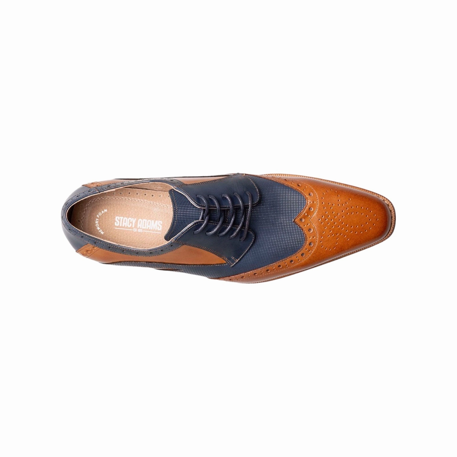 Oxford Tan Shoes STACY ADAMS: Ivingale Wingtip Oxford 25684