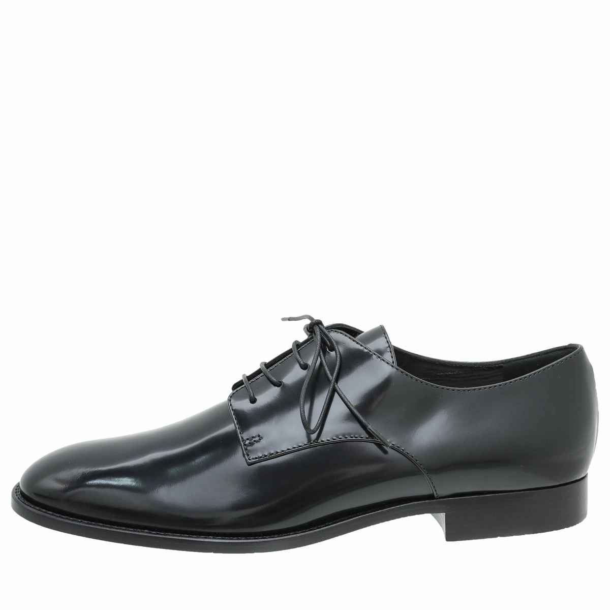 Christian Dior Black Timeless Derby Shoes 38.5 Lace Up Shoes Wide Fit