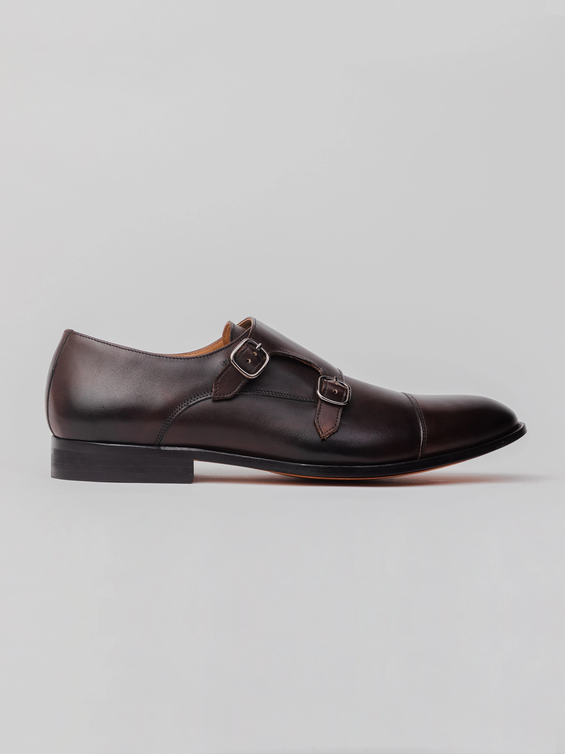 ARISTOCRAT DOUBLE MONKS - Dark Brown Oxford V Brogue