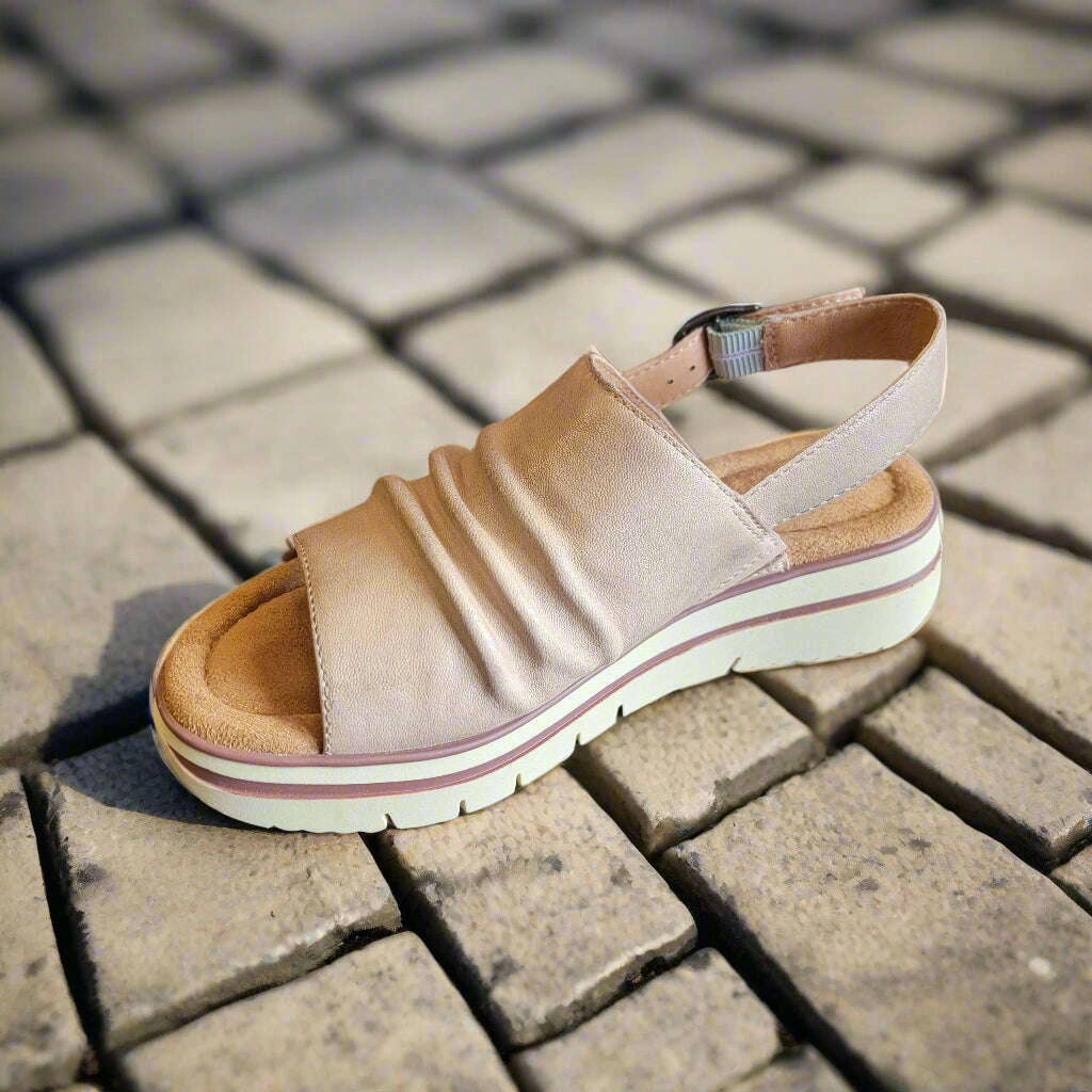 SALVIA - ALICE - Sand Sheep Nappa Ashby Mary Jane Shoe