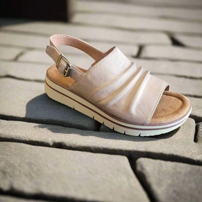 SALVIA - ALICE - Sand Sheep Nappa Mary Jane Shoes Styled
