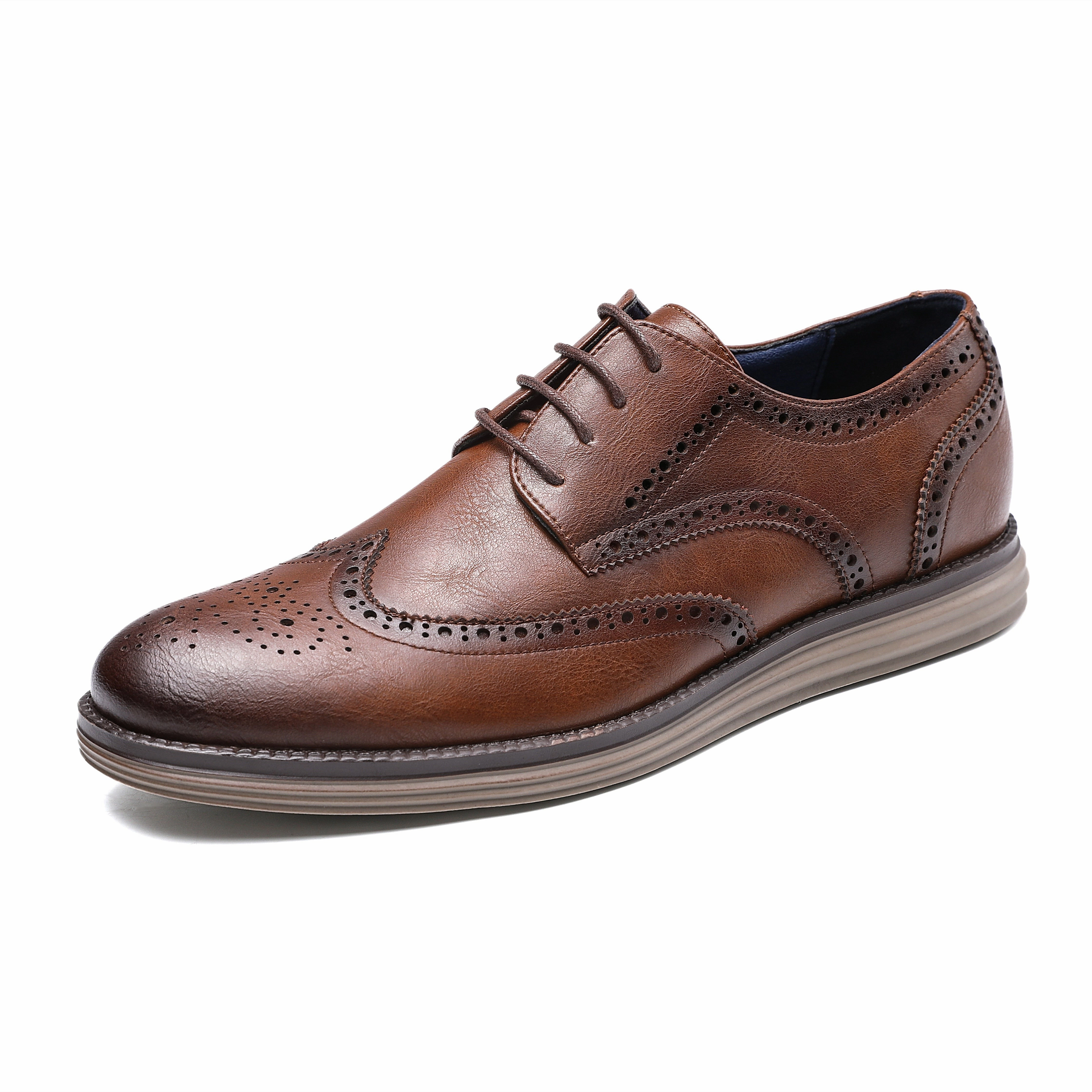 West Louis Genuine Leather Smart Business Brogue Dress Shoes Creeper Brogues
