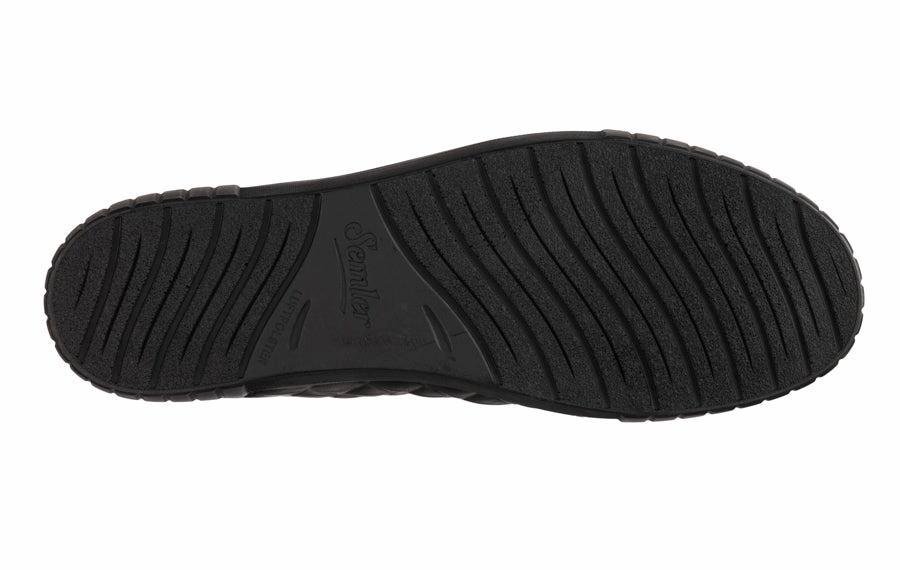 Sem Padded Black Kasut Brogue