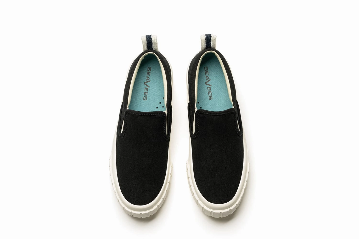 Womens - Fairfax Lug Slip On Platform - Black Hey Dude Shoes Business Casual