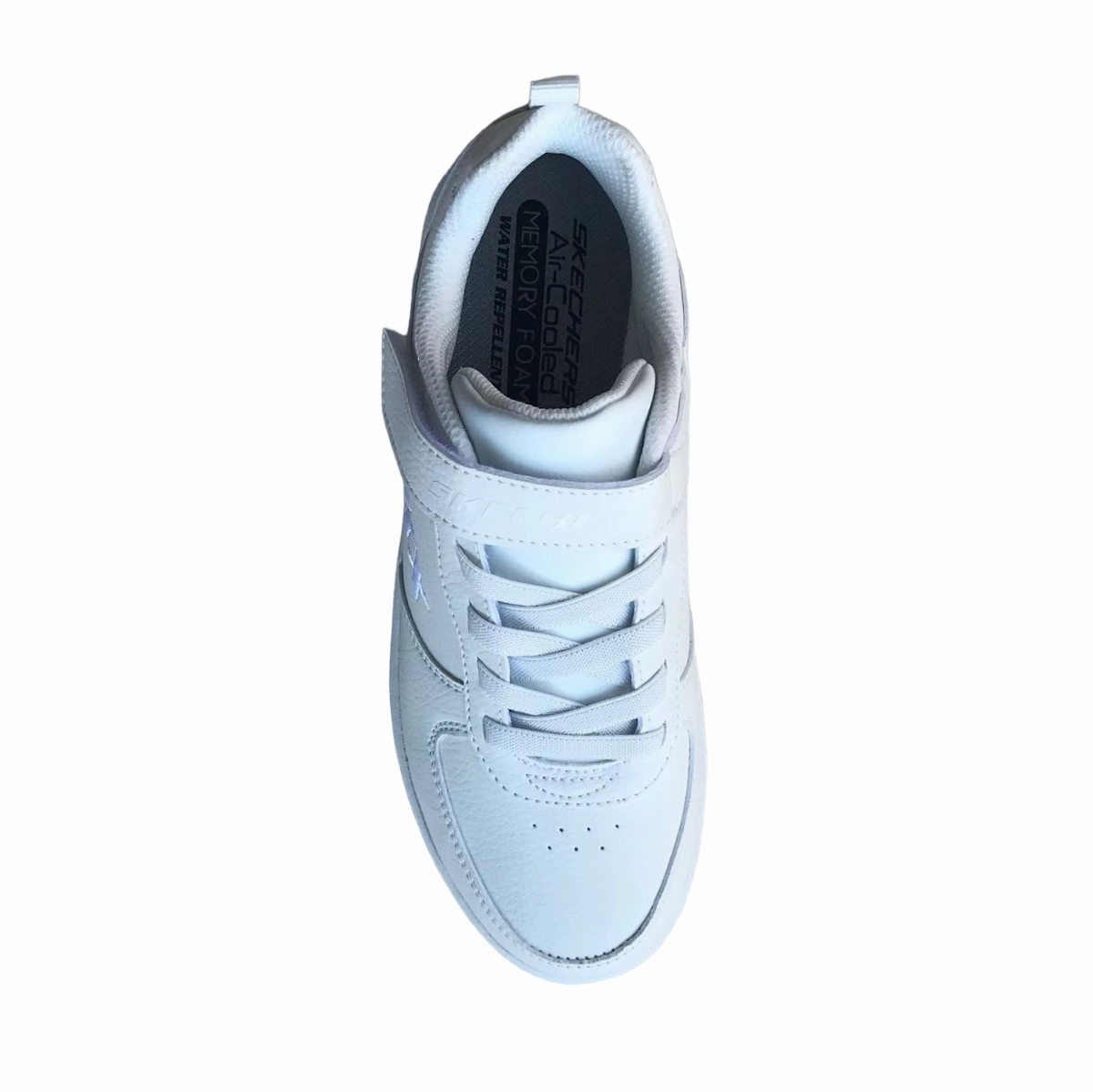 Hands Free Tennis Shoes Skechers scarpa sneakers da ragazzi Sport Court 92 Zelder 405697L/W bianco