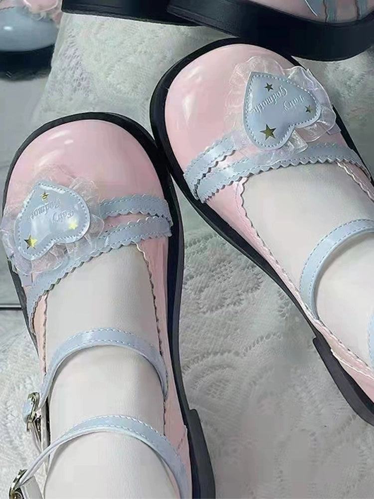 Heart Knot Round Toe Platform Shoes