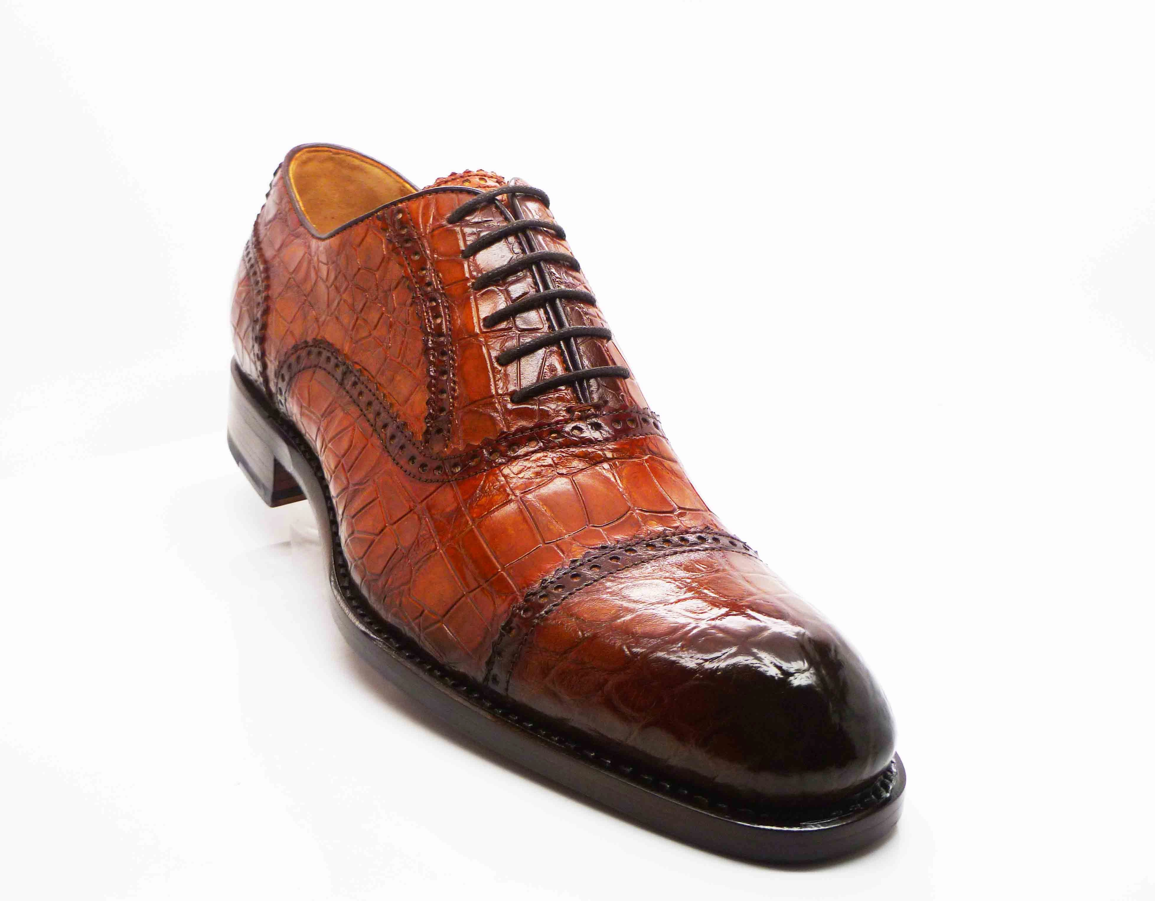 Style: 5817-1233A-Camel Metallic Leather Oxfords